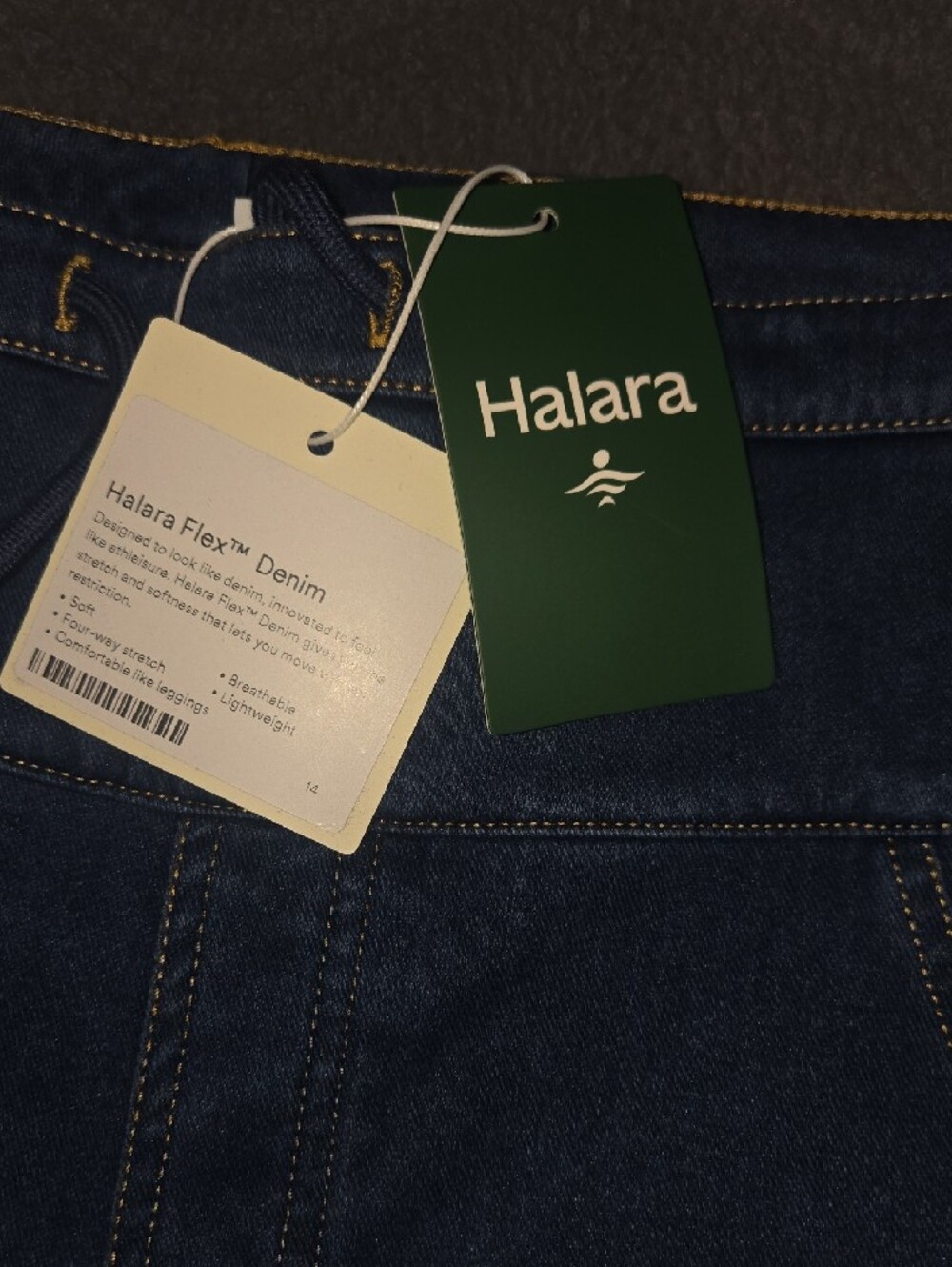 HALARA Dark Blue Pull-On Jeggings with Drawstring - Picture 2 of 12